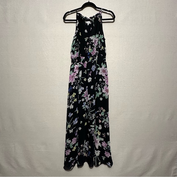 RTR Great Jones Navy Floral Neck Tie Dress - size medium - Picture 4 of 9